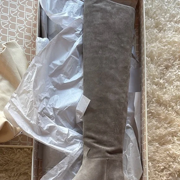 ❤️ NWB Stunning Ulla Johnson Over the Knee Carolina 55 Suede Grey Boots - Picture 5 of 7